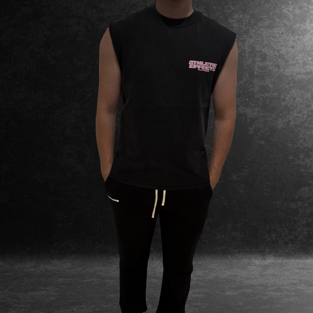 Sleeveless Raw Edge Shirt