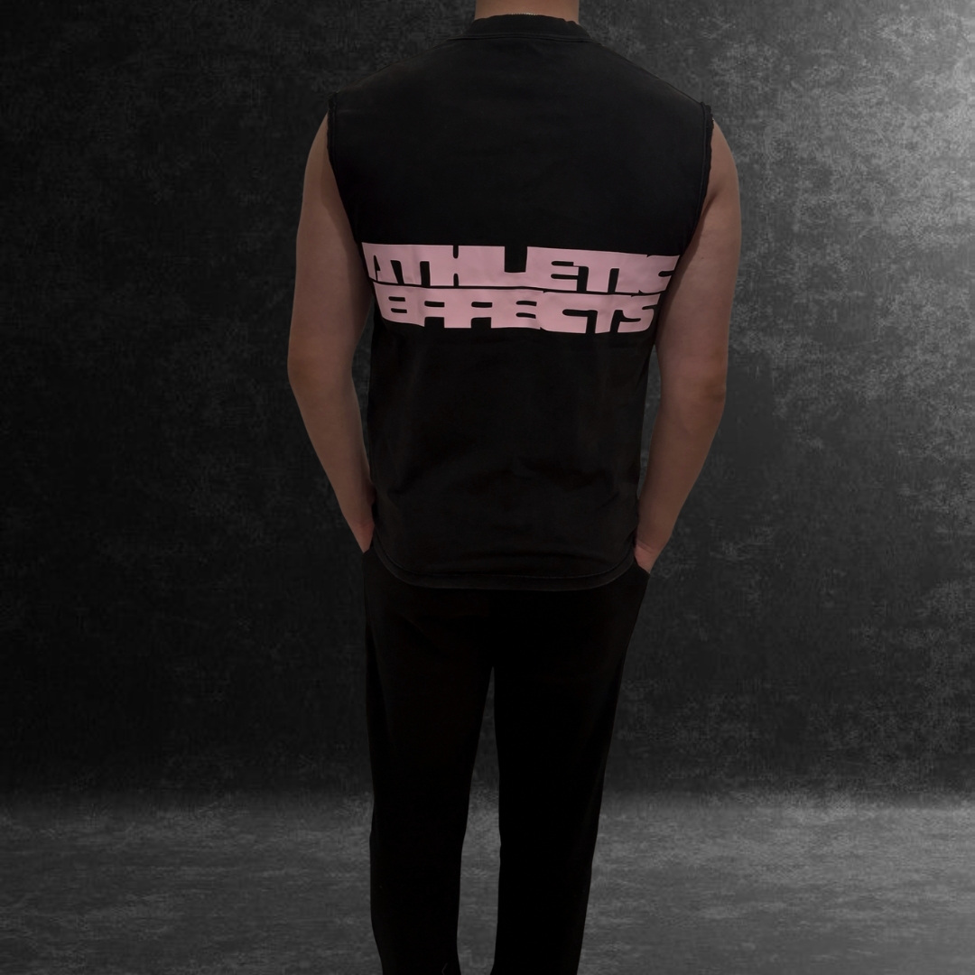 Sleeveless Raw Edge Shirt