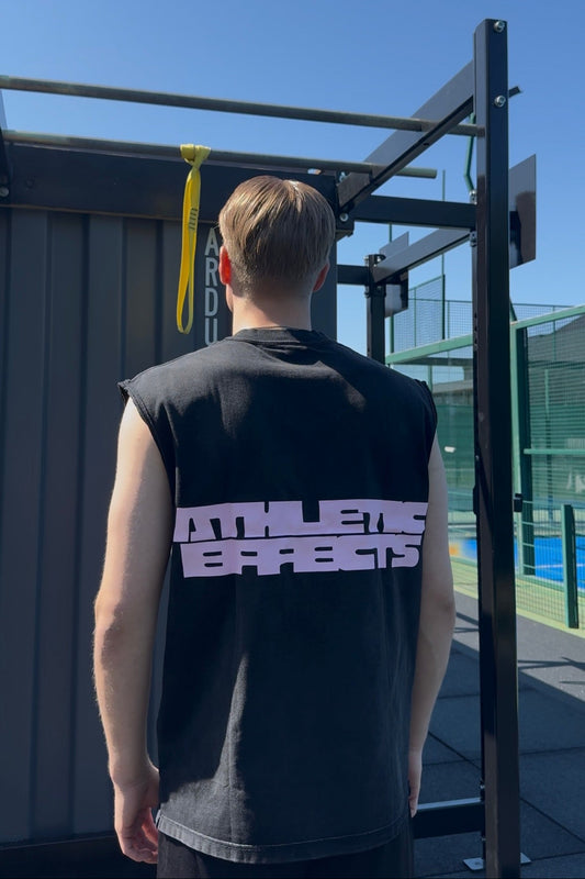 Sleeveless Raw Edge Shirt